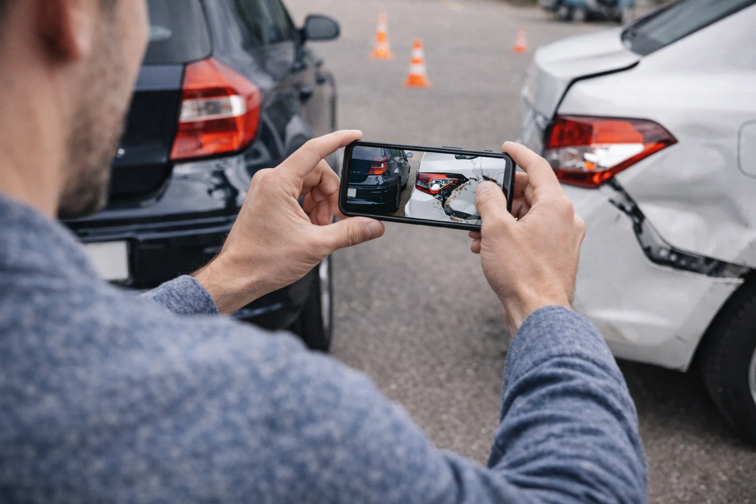 Paso 1: Documentar el accidente con fotos y registro del lugar